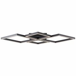 Brilliant Leuchten Brilliant Living Quon Deckenleuchte LED Schwarz, Weiß, 1-flammig, Fernbedienung