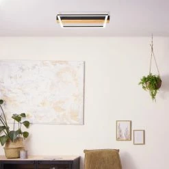 Brilliant Leuchten Brilliant Loneos Deckenleuchte LED Schwarz, Braun, 1-flammig