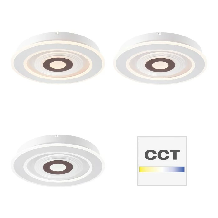 Brilliant Leuchten Brilliant Vanela Deckenleuchte LED Weiß, 1-flammig, Fernbedienung – Bild 2