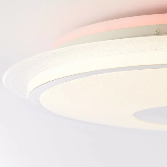 Brilliant Leuchten Brilliant Viktor Deckenleuchte LED Silber, Weiß, 1-flammig, Fernbedienung, Farbwechsler – Bild 6