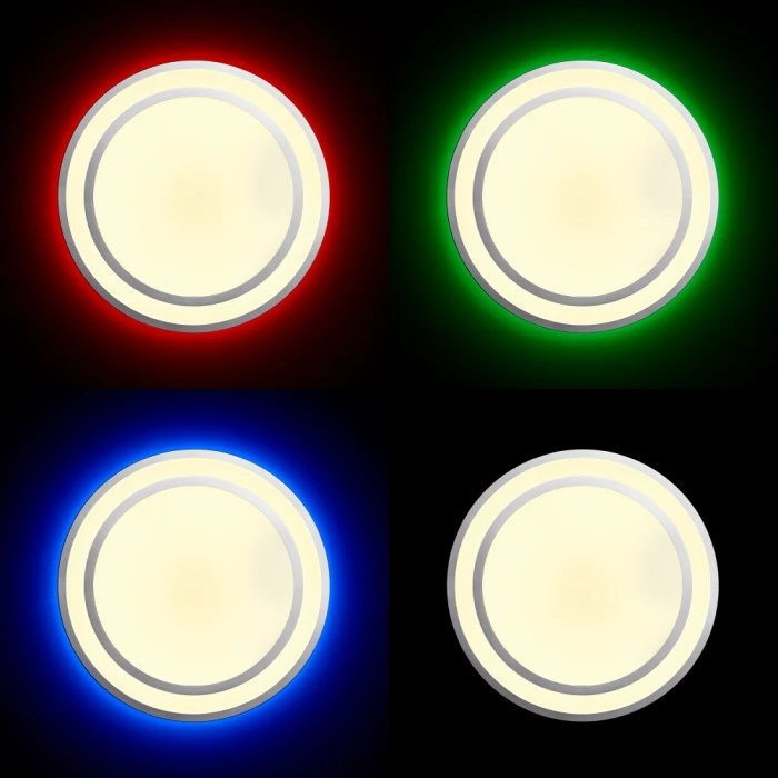 Brilliant Leuchten Brilliant Vilma Deckenleuchte LED Silber, Weiß, 1-flammig, Fernbedienung, Farbwechsler – Bild 8