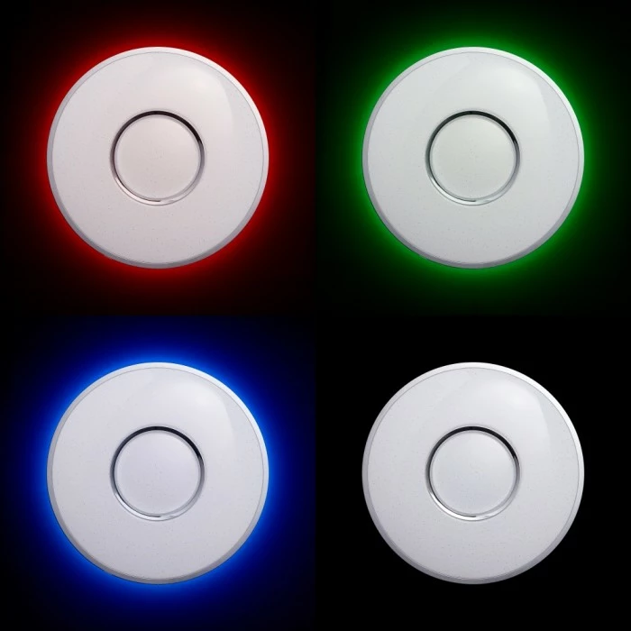 Brilliant Leuchten Brilliant Visitation Deckenleuchte LED Silber, Weiß, 1-flammig, Fernbedienung, Farbwechsler – Bild 8