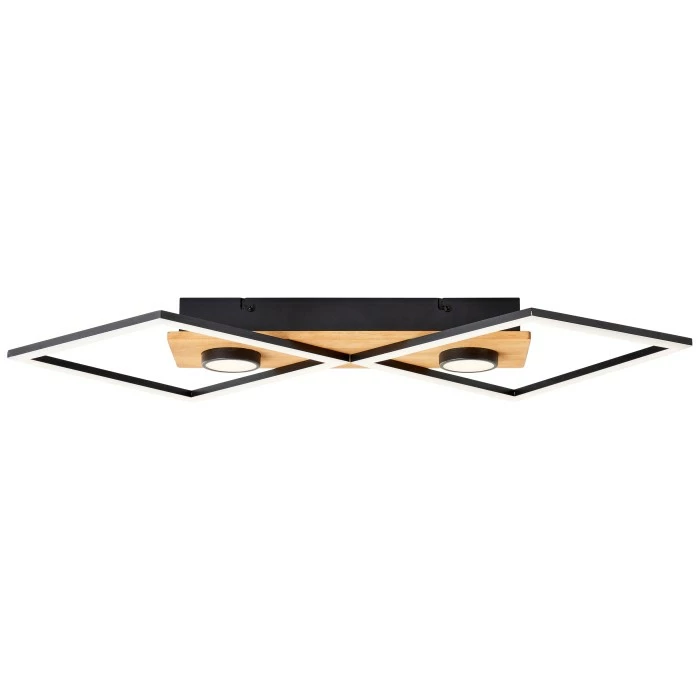 Brilliant Leuchten Brilliant Woodbridge Deckenleuchte LED Schwarz, Braun, 1-flammig – Bild 2
