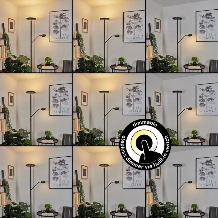 Hofstein Busswil Deckenfluter LED Schwarz, 2-flammig – Bild 2