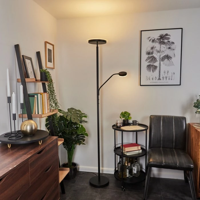 Hofstein Busswil Deckenfluter LED Schwarz, 2-flammig – Bild 7