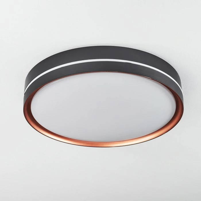 Hofstein Cachalot Deckenleuchte LED Schwarz, Kupferfarben, 1-flammig, Fernbedienung, Farbwechsler – Bild 8