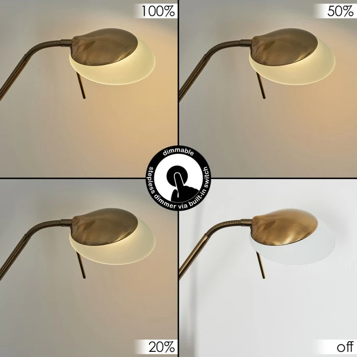 Hofstein Cavate Deckenfluter LED Messing, 2-flammig – Bild 3