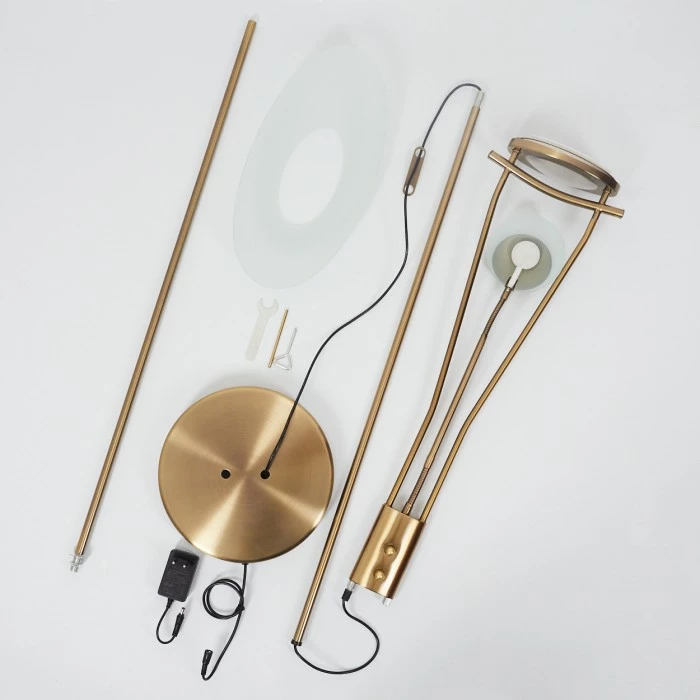 Hofstein Cavate Deckenfluter LED Messing, 2-flammig – Bild 5