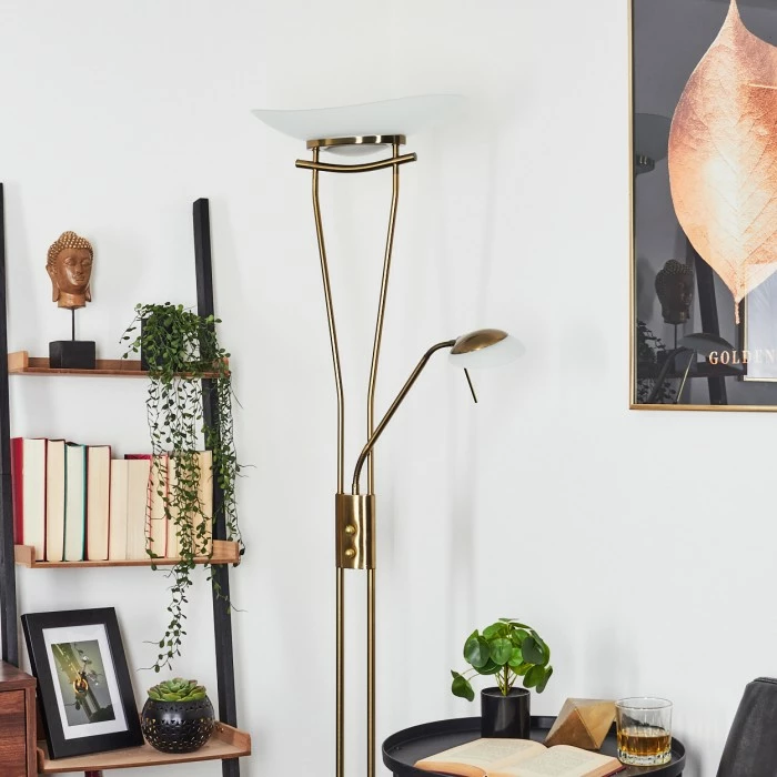 Hofstein Cavate Deckenfluter LED Messing, 2-flammig – Bild 10