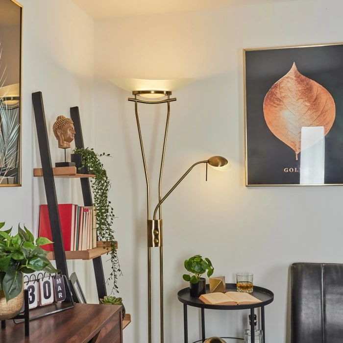 Hofstein Cavate Deckenfluter LED Altmessing, 2-flammig – Bild 11