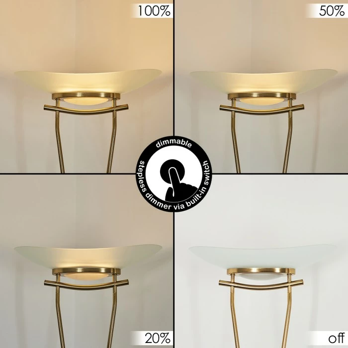 Hofstein Cavate Deckenfluter LED Altmessing, 2-flammig – Bild 3