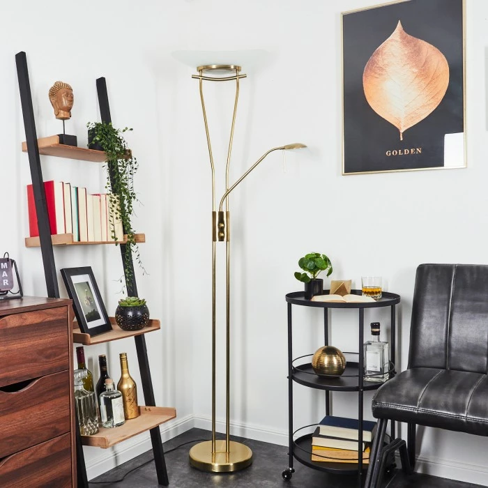 Hofstein Cavate Deckenfluter LED Altmessing, 2-flammig – Bild 8