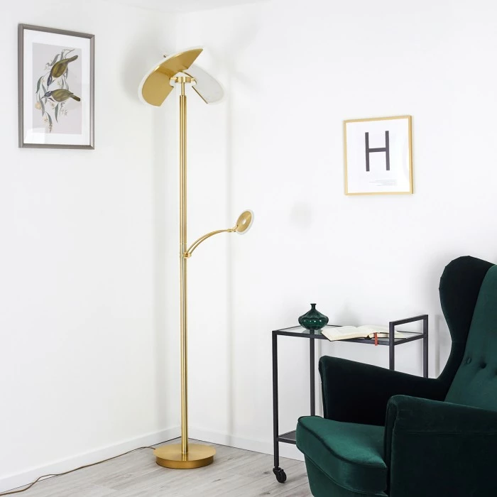 Hofstein Cazis Deckenfluter LED Messing, 2-flammig – Bild 14