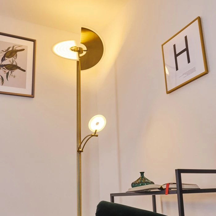 Hofstein Cazis Deckenfluter LED Messing, 2-flammig – Bild 16