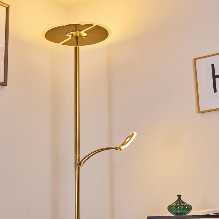 Hofstein Cazis Deckenfluter LED Messing, 2-flammig – Bild 24