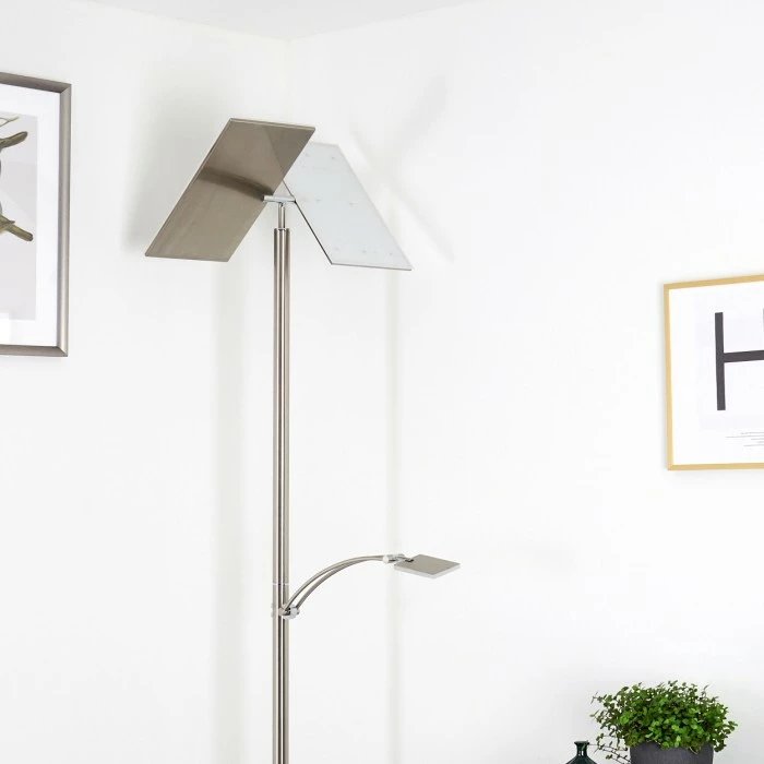 Hofstein Cazis Deckenfluter LED Nickel-Matt, 3-flammig – Bild 13