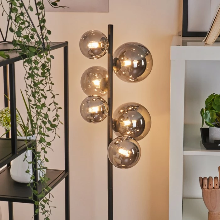 Hofstein Chehalis Stehleuchte LED Schwarz, 6-flammig – Bild 7