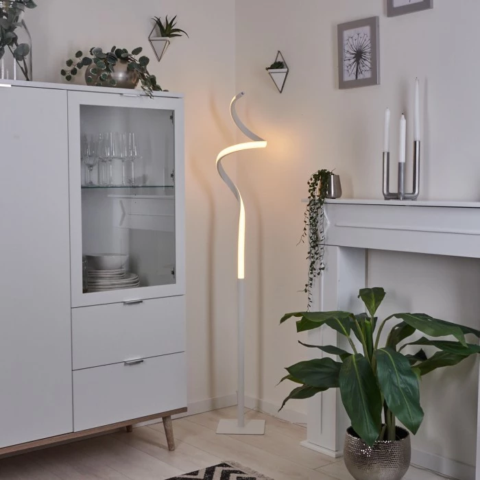 Hofstein Cochato Stehleuchte LED Weiß, 1-flammig