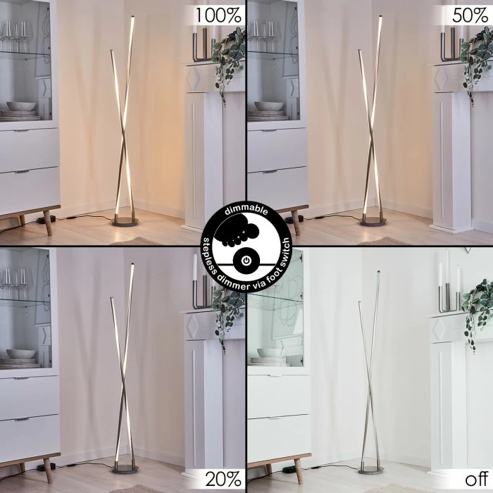 Hofstein Concord Stehlampe LED Silber, 1-flammig – Bild 2