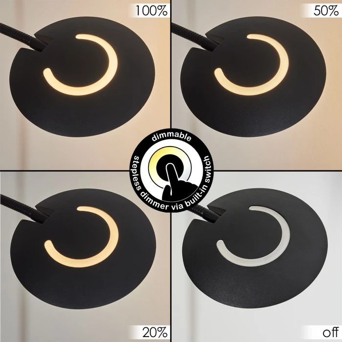 Hofstein Confluencia Deckenfluter LED Schwarz, 2-flammig – Bild 2