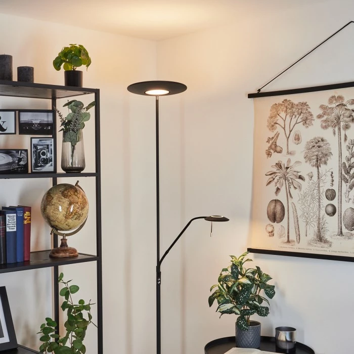 Hofstein Confluencia Deckenfluter LED Schwarz, 2-flammig – Bild 11