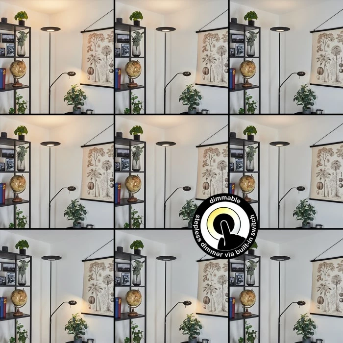 Hofstein Confluencia Deckenfluter LED Schwarz, 2-flammig – Bild 3