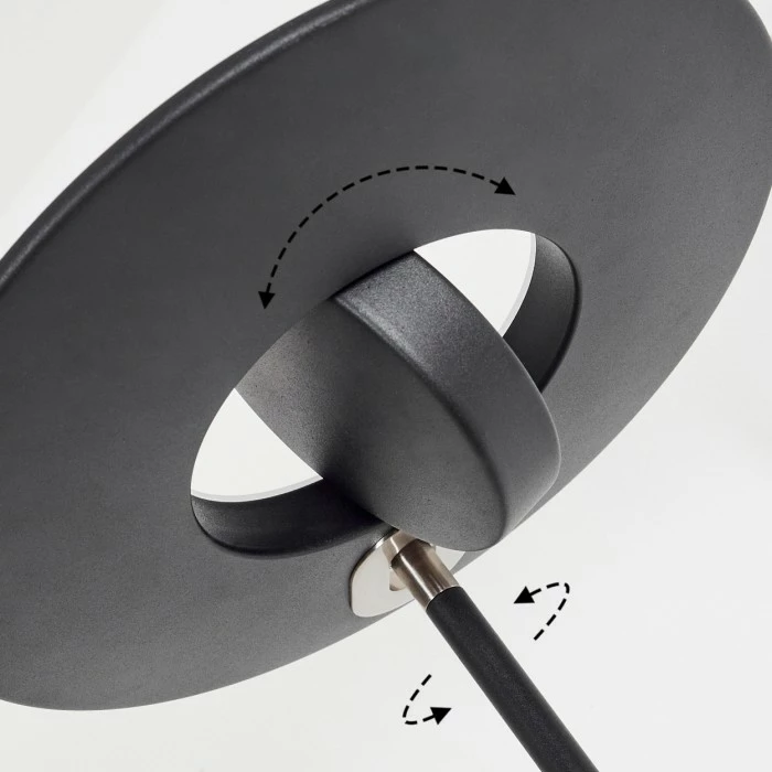 Hofstein Confluencia Deckenfluter LED Schwarz, 2-flammig – Bild 6