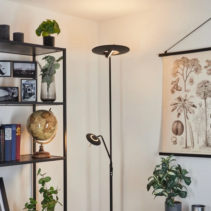 Hofstein Confluencia Deckenfluter LED Schwarz, 2-flammig – Bild 7