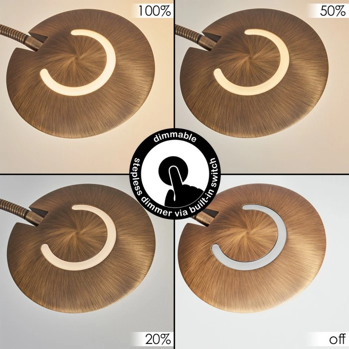 Hofstein Confluencia Deckenfluter LED Bronze, 2-flammig – Bild 2