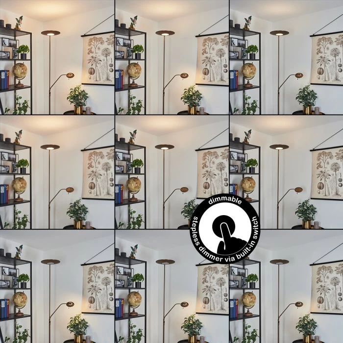 Hofstein Confluencia Deckenfluter LED Bronze, 2-flammig – Bild 3