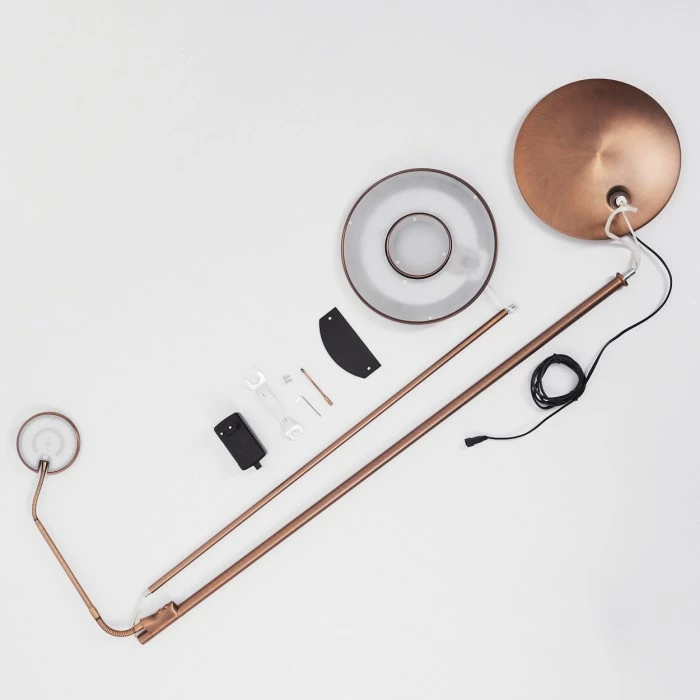 Hofstein Confluencia Deckenfluter LED Bronze, 2-flammig – Bild 5