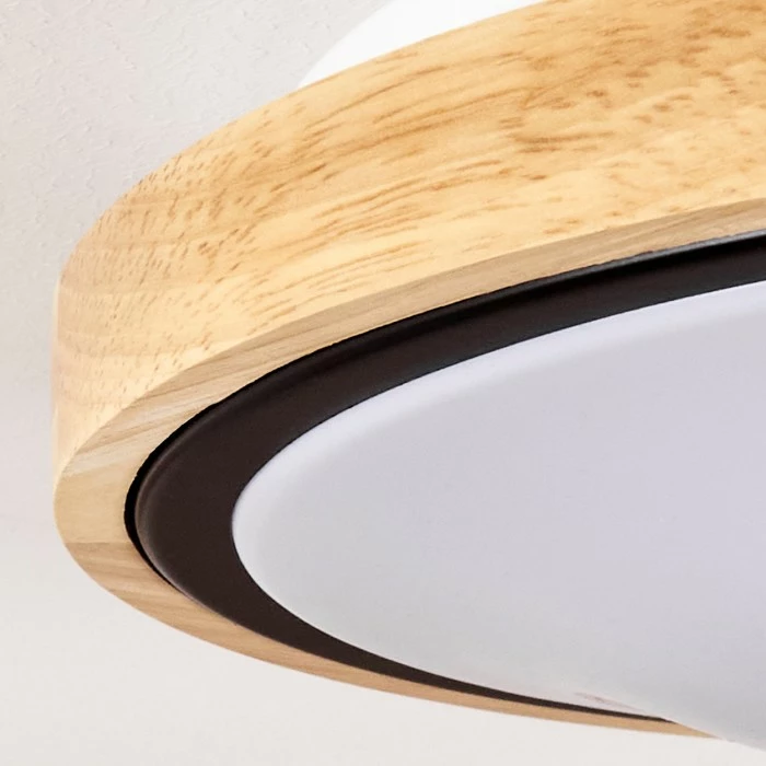 Hofstein Corinto Deckenleuchte LED Schwarz, Naturfarben, 1-flammig – Bild 3