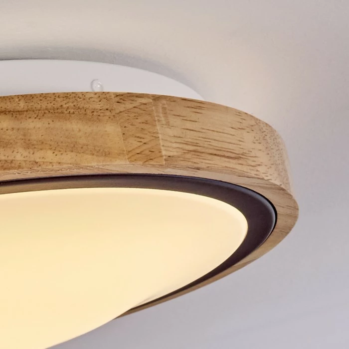 Hofstein Corinto Deckenleuchte LED Schwarz, Naturfarben, 1-flammig – Bild 6