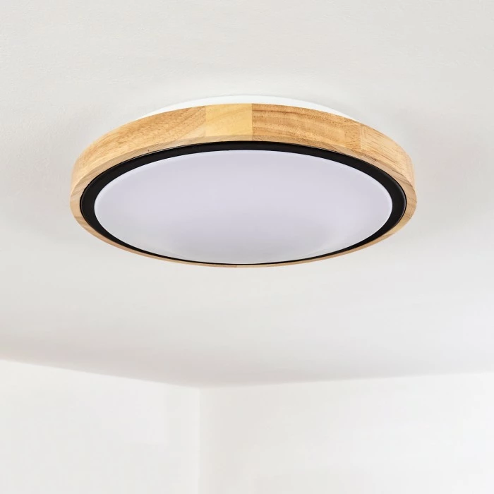 Hofstein Corinto Deckenleuchte LED Schwarz, Naturfarben, 1-flammig – Bild 8