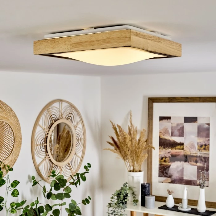 Hofstein Corinto Deckenleuchte LED Schwarz, Naturfarben, 1-flammig – Bild 7