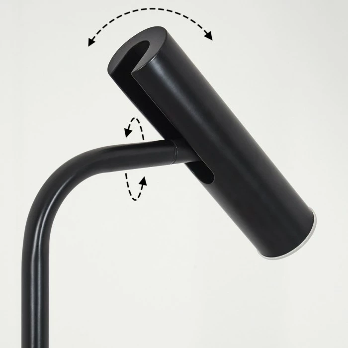 Hofstein Dalheim Stehleuchte LED Schwarz, 1-flammig – Bild 6