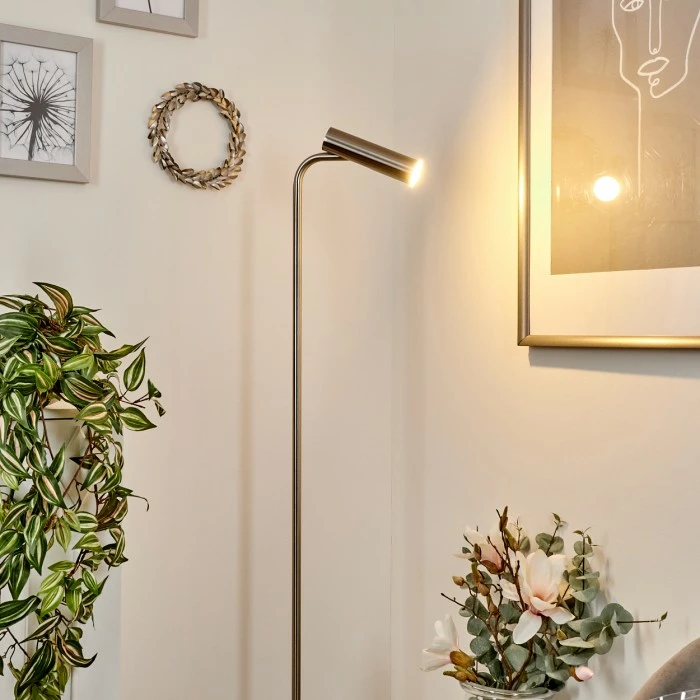 Hofstein Dalheim Stehleuchte LED Nickel-Matt, 1-flammig – Bild 11