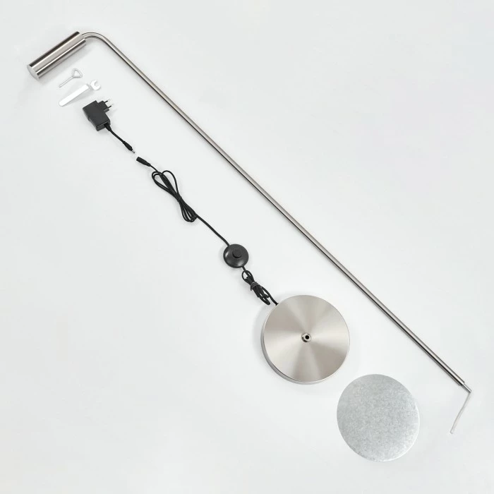 Hofstein Dalheim Stehleuchte LED Nickel-Matt, 1-flammig – Bild 5