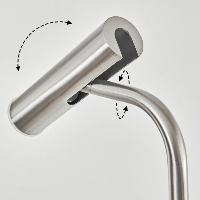 Hofstein Dalheim Stehleuchte LED Nickel-Matt, 1-flammig – Bild 6