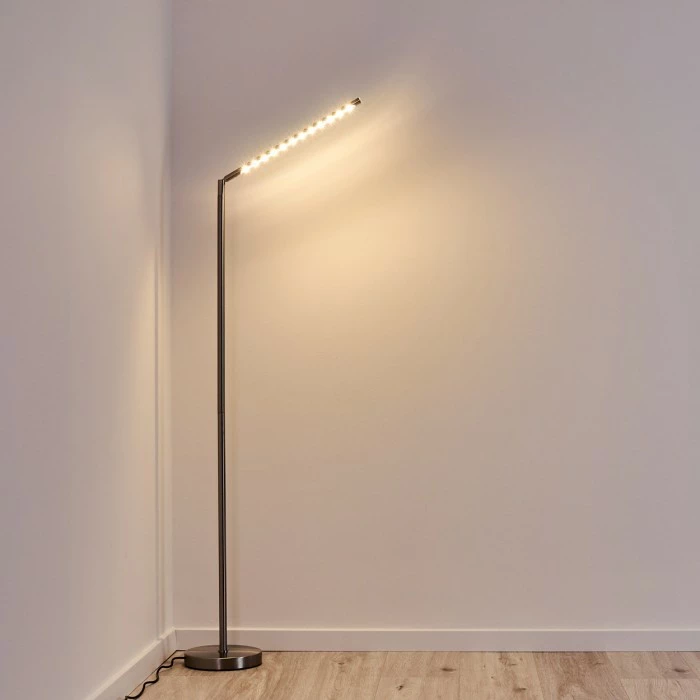 Hofstein Deje Stehleuchte LED Nickel-Matt, 1-flammig – Bild 12