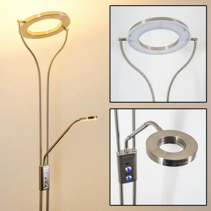 Hofstein Donna Deckenfluter LED Nickel-Matt, 1-flammig – Bild 24