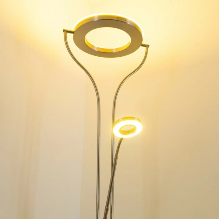 Hofstein Donna Deckenfluter LED Nickel-Matt, 1-flammig – Bild 25