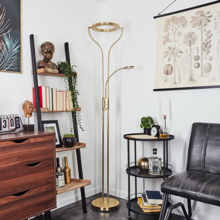 Hofstein Donna Deckenfluter LED Messing, 2-flammig – Bild 12