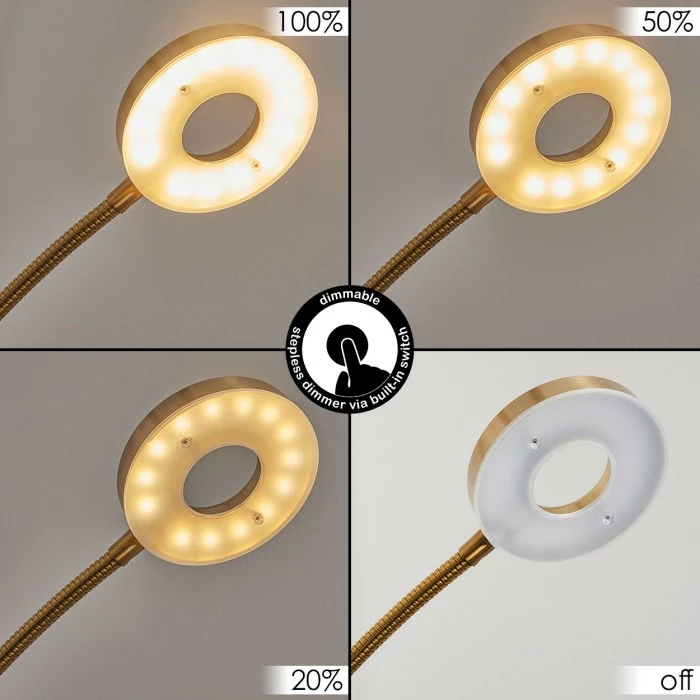 Hofstein Donna Deckenfluter LED Messing, 2-flammig – Bild 3