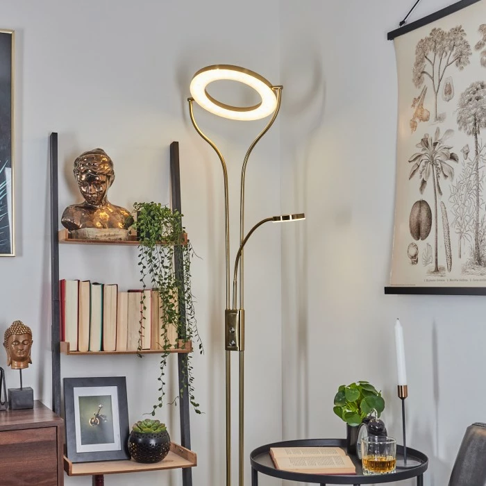 Hofstein Donna Deckenfluter LED Messing, 2-flammig – Bild 7