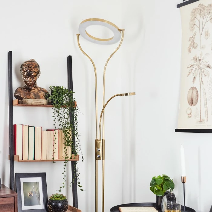 Hofstein Donna Deckenfluter LED Messing, 2-flammig – Bild 10