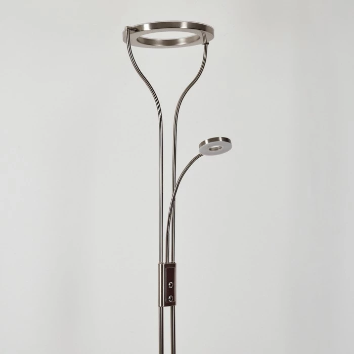 Hofstein Donna Stehleuchte LED Nickel-Matt, 2-flammig – Bild 8