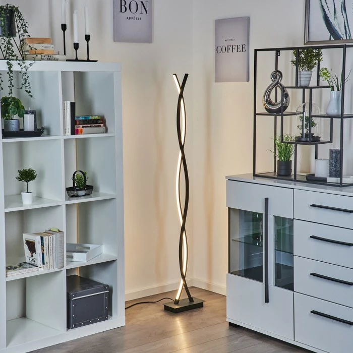 Hofstein Eaglesham Stehleuchte LED Schwarz, 1-flammig