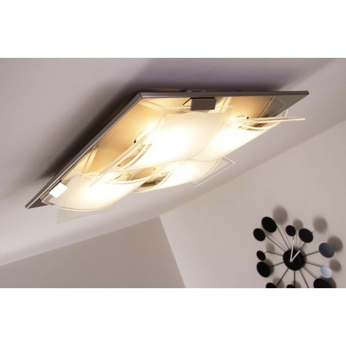 Eglo Leuchten Eglo GUADIANO Deckenleuchte LED Nickel-Matt, 4-flammig – Bild 2