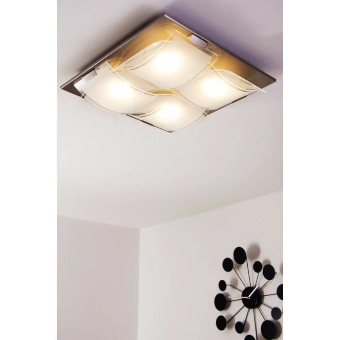 Eglo Leuchten Eglo GUADIANO Deckenleuchte LED Nickel-Matt, 4-flammig – Bild 4